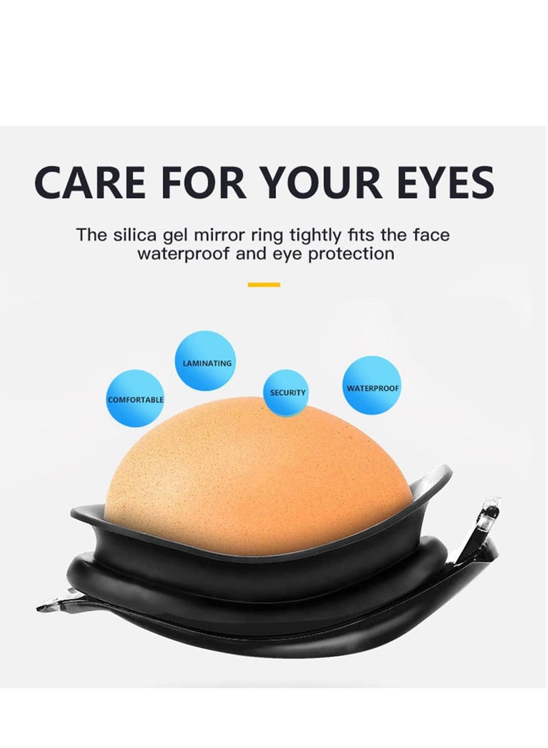 ECVV نظارات سباحة احترافية مضادة للضباب لا تتسرب مع حماية من الأشعة فوق البنفسجية ورؤية واسعة للنساء والرجال والبالغين والشباب والأطفال - Image 4