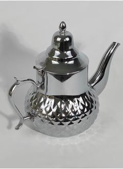 HTH 2L Classic Arabic Style Engraved Design Coffee Dallah Pot Rustproof Premium Stainless Steel Teapot Mirror Finish Coffee Kettle Easy Pour Spout Tea Kettle with Hinged Lid and Ergonomic Handle Dishwasher Safe Induction Safe Teapot for Office Home  - Image 5