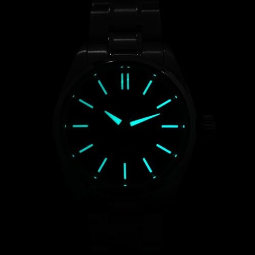 watchdives WD0003C Elementum Original Design Men Watch VH31 Sweep Second Quartz Watch 36mm Sapphire Crystal Luxury Wristwatch 100m Waterproof (Black Mop) - Image 2