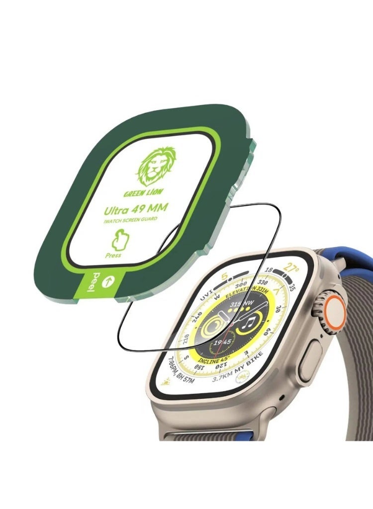 GREEN LION Ultra HD Plus Glass for Apple Watch 49mm / iWatch screen protector -Clear - Image 1