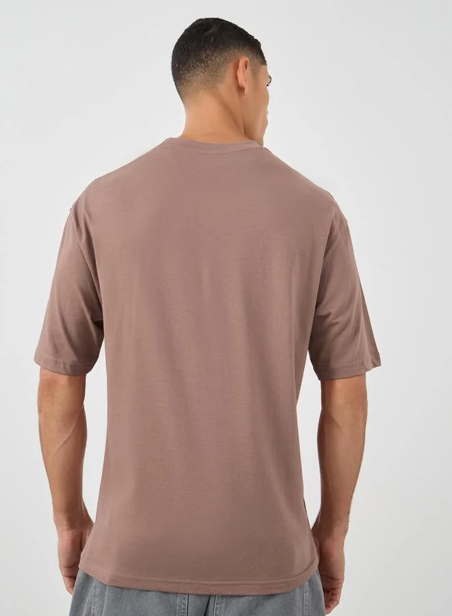 Styli Styli Graphic Print Oversized Round Neck T-Shirt
