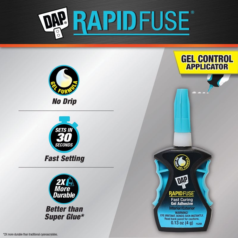 RapidFuse DAP RapidFuse Gel Adhesive Control Applicator, 0.13 Oz (7079800179), Clear - Image 3