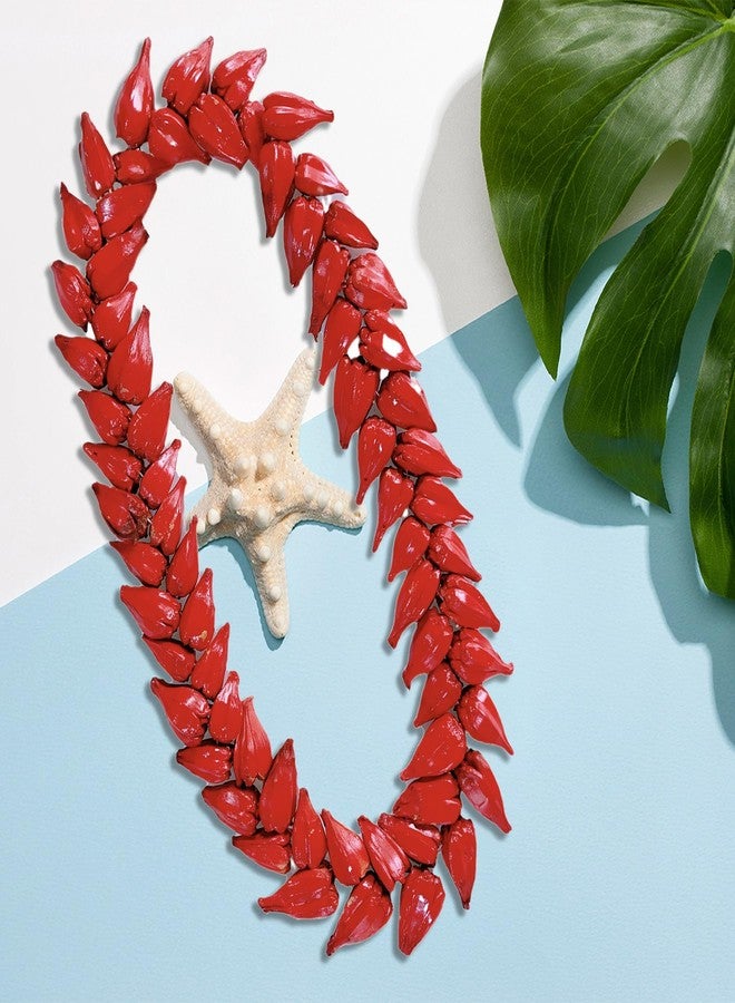 LIKEYO Ula Fala Samoan Necklace for Women Men, Ula Fala Necklace Hawaii Red Decor Beach Natural Necklace - Image 4