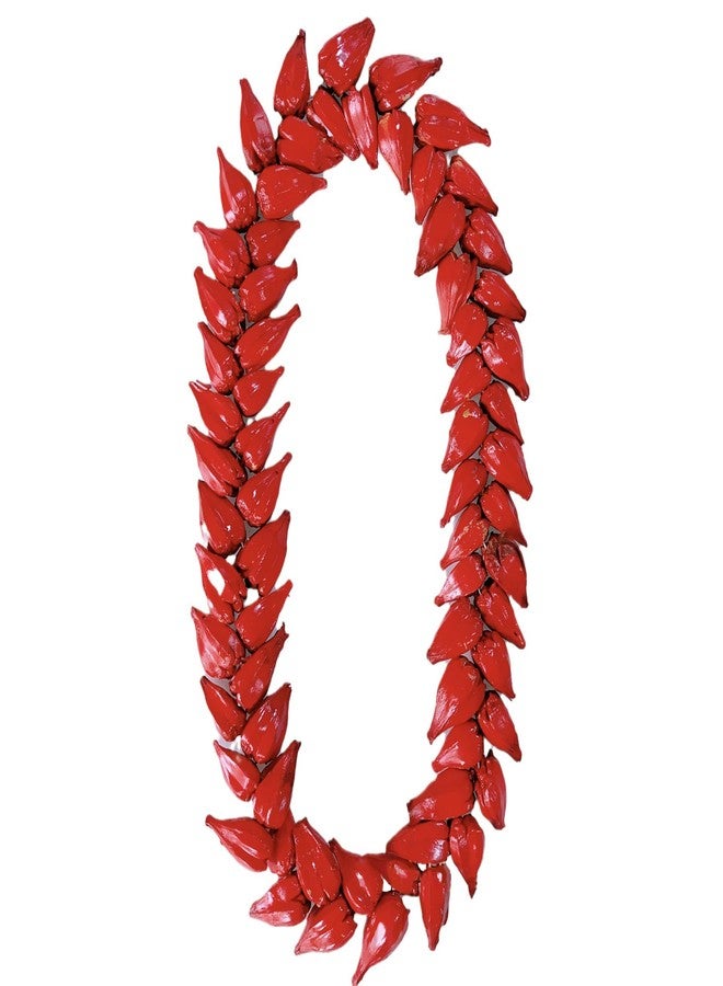 LIKEYO Ula Fala Samoan Necklace for Women Men, Ula Fala Necklace Hawaii Red Decor Beach Natural Necklace - Image 1