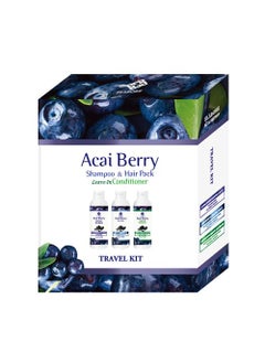 Elabore Elabore Acai Berry Travel Kit [Shampoo, Pack, Leave-in] 3oz each. 