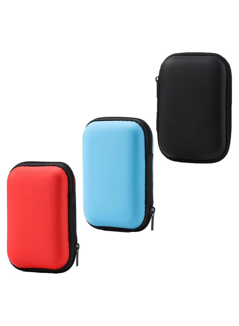 أوزيغالور صندوق بطاقات أونو 3 قطع، صندوق بطاقات لعب من القماش الناعم للبطاقات والإكسسوارات، للاستخدام في السفر والاستخدام الخارجي (أحمر، أسود، أزرق) - Image 1