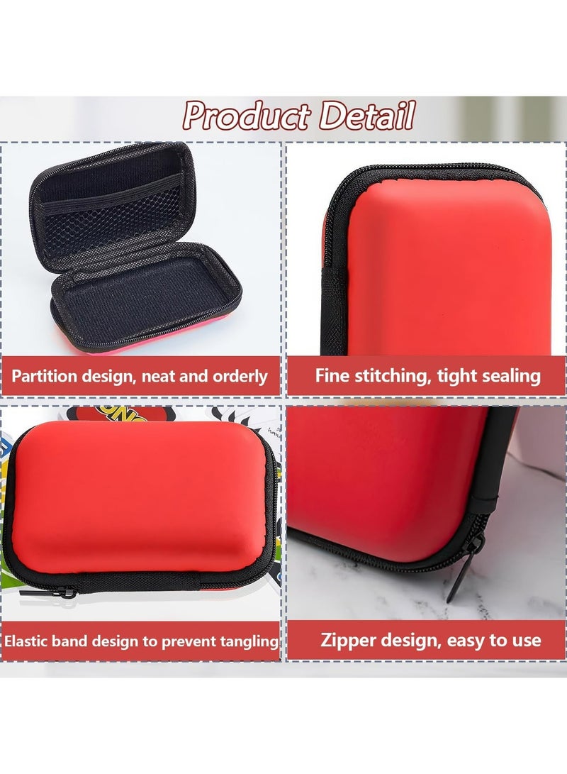 أوزيغالور صندوق بطاقات أونو 3 قطع، صندوق بطاقات لعب من القماش الناعم للبطاقات والإكسسوارات، للاستخدام في السفر والاستخدام الخارجي (أحمر، أسود، أزرق) - Image 2