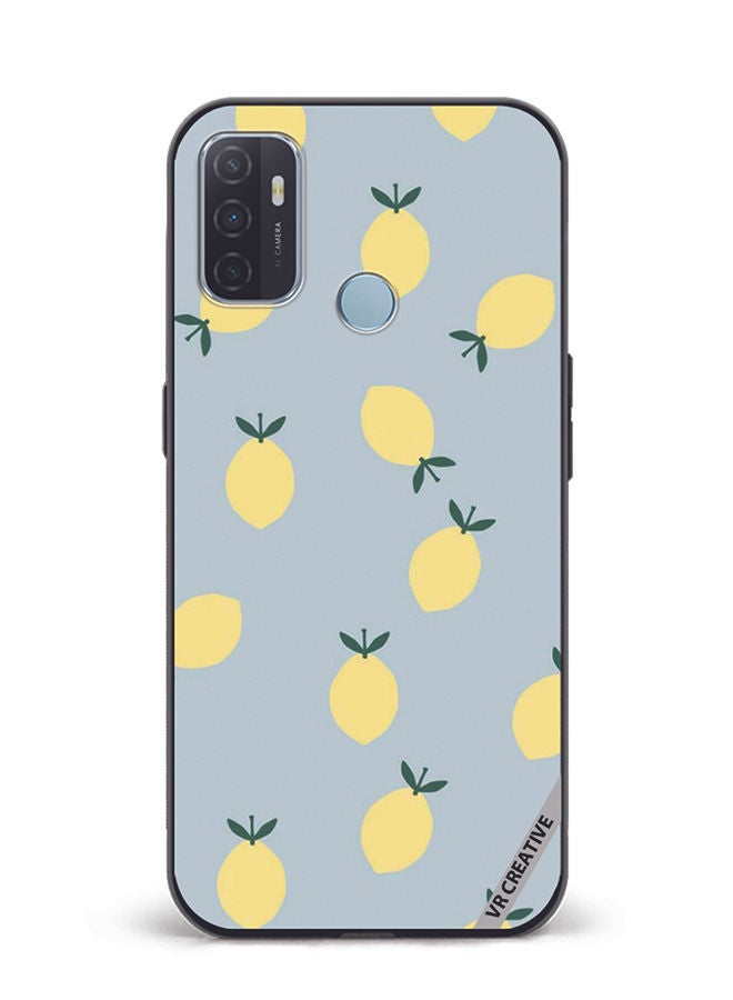 VR CREATIVE Protective Case Cover For Oppo A53 Lemon Design Multicolour - Image 1