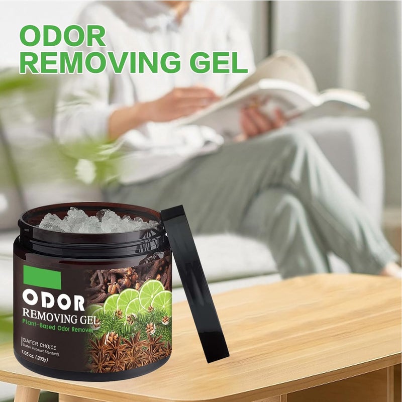 معطر هواء جل لإزالة الروائح يدوم طويلاً، مزيل روائح برائحة طبيعية للمنزل، المطبخ، الحمام، والسيارة، ينعش ويعادل الهواء (200غ) - Image 3