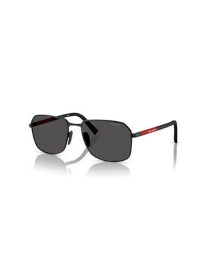 Prada Linea Rossa Man RECTANGLE  SUNGLASSES- PS A51S - lense size:57mm - MATTE BLACK  - Image 1