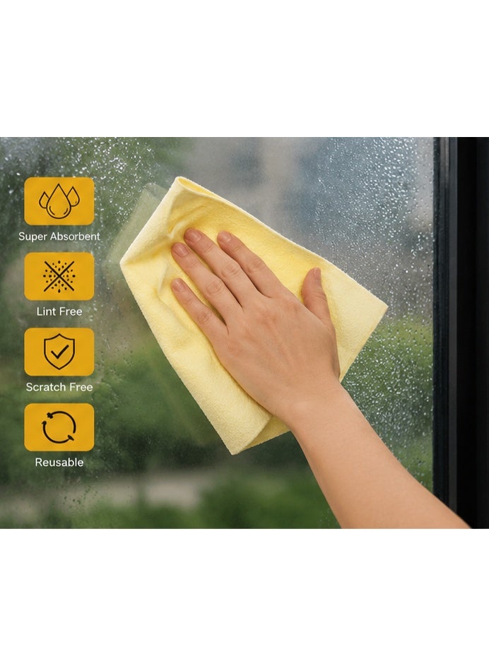 Reusable Microfiber Cleaning Cloths – 24 Ultra-Absorbent Multi-Purpose Cleaning Wipes for Kitchen, Glass, Furniture & Electronics – Lint-Free Washable Cloths - Image 3