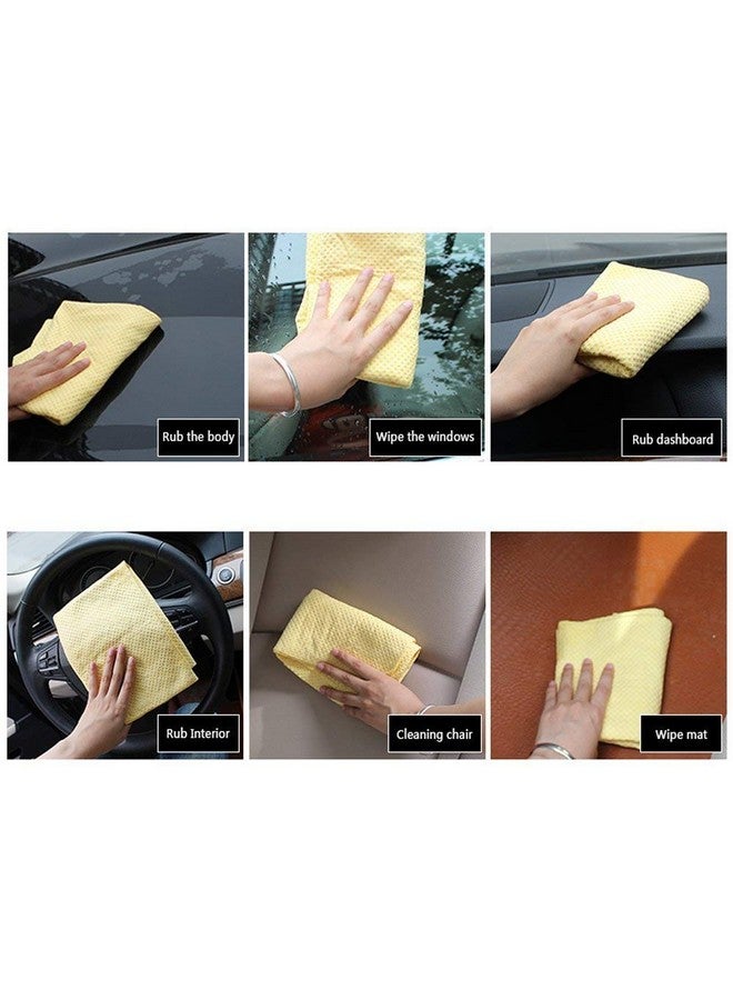 AUTOMAZE Automaze 3D Chamois Synthetic, Water Absorbent Drying Towel - Lint Free, Washable Detailing Cloth for Cars, Trucks, Motorcycles (43 X 32 X 0.2 cm), 2 Pc Set - Image 5