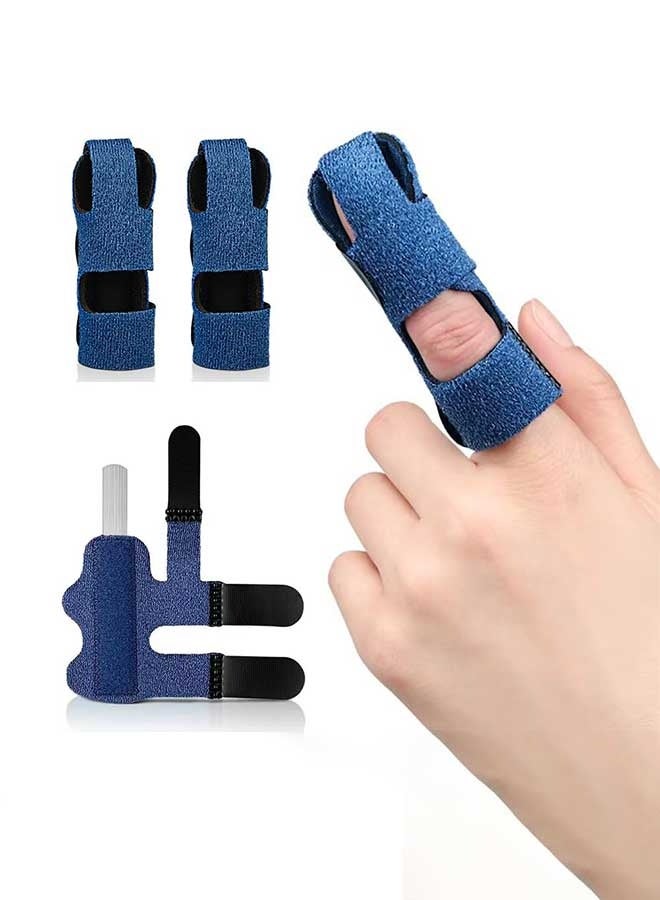 RAWAID Finger Splint,Trigger Finger Brace for Broken Protector and Straightening Arthritis Relief,2 Pcs Finger Support Brace Fits Index, Middle, & Ring Finger Pain - Image 1