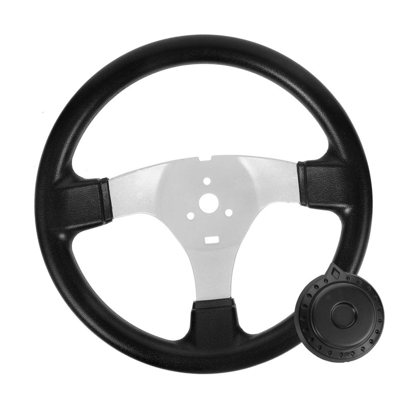 Go Accessories Modified Racing Steering Wheel Replacement for ATV Comfort Grip Black - Image 2
