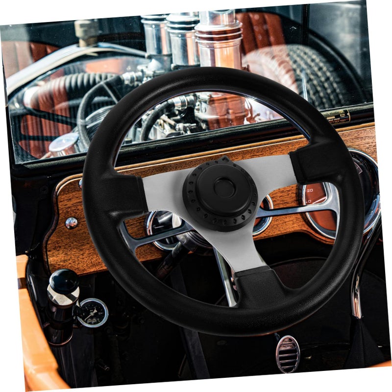 Go Accessories Modified Racing Steering Wheel Replacement for ATV Comfort Grip Black - Image 5