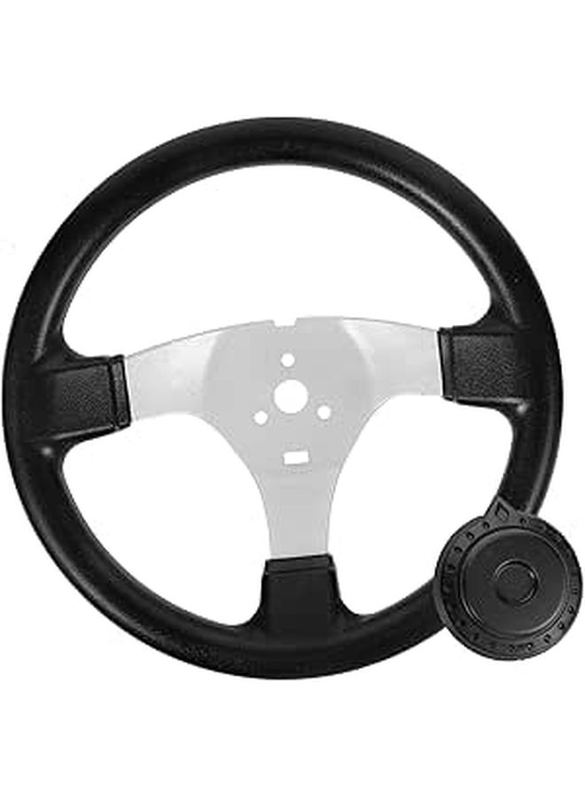 Go Accessories Modified Racing Steering Wheel Replacement for ATV Comfort Grip Black - Image 1