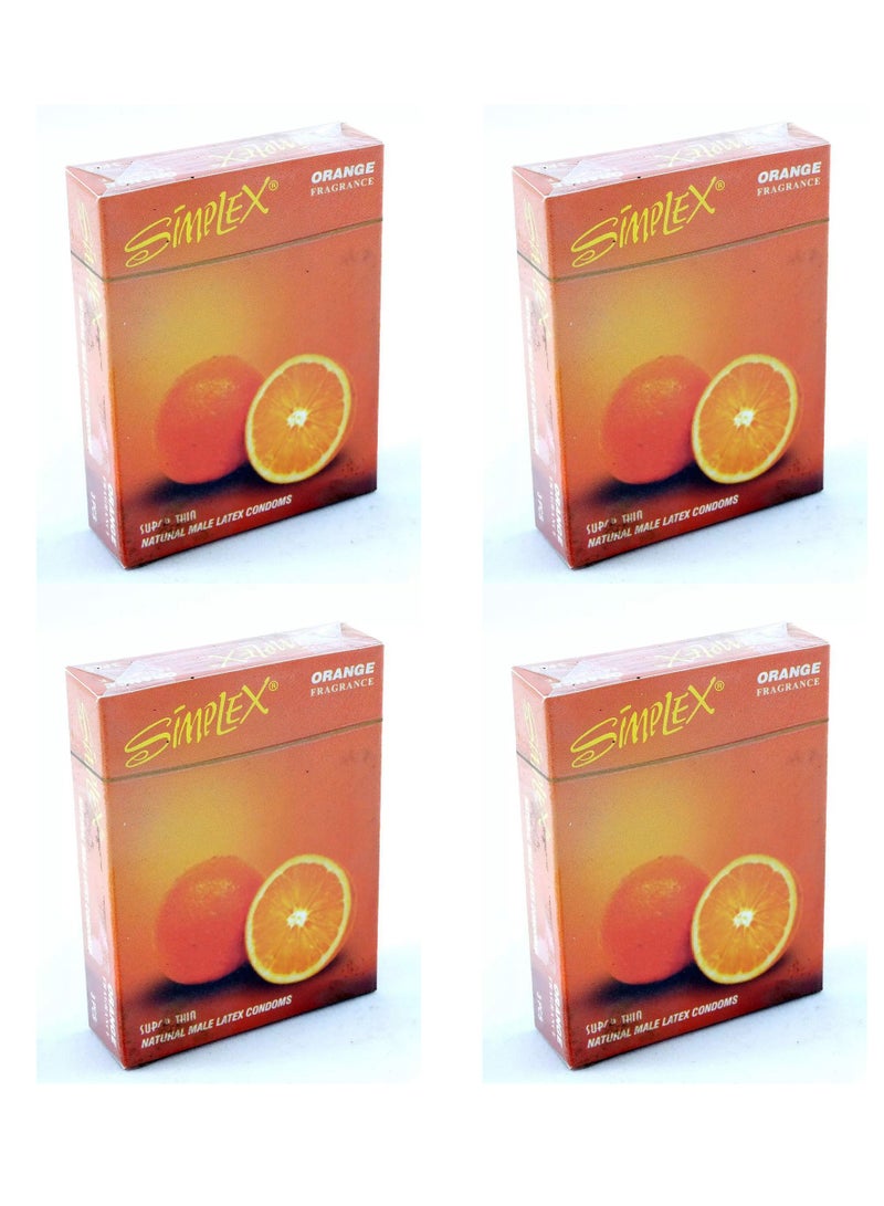 سيمبليكس واقي ذكري سيمبلكس بالبرتقال - 4 علب من 3 قطع - Image 1