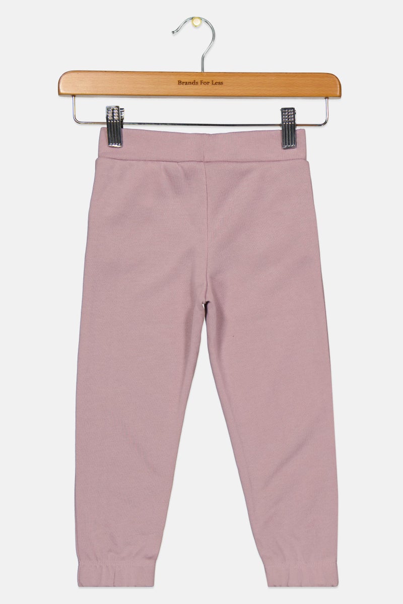 Sinsay Toddlers Girl Solid Jogger Pants, Pink  - Image 2