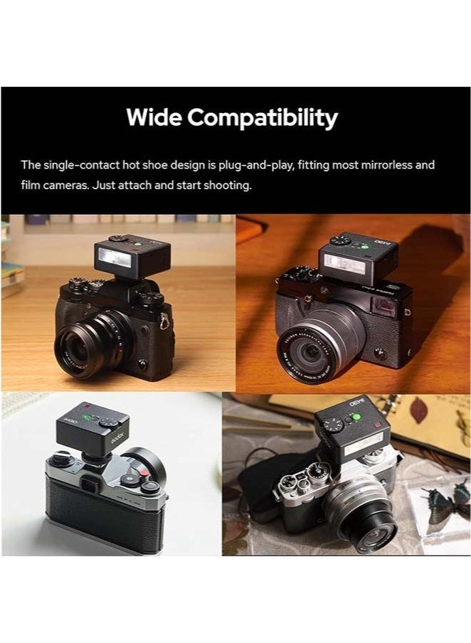 Godox iM30 Camare Flash,Mini Flash Speedlite,GN15 with 13 Levels Flash Power, CCT 6500K±200K with S1/S2 Optical Control for Fuji, for Canon, for Nikon, for Sony, for Olympus Camera  - Image 2