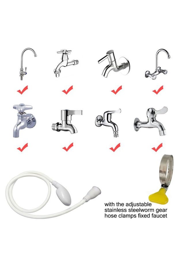 U-BCOO Pet Shower Head Sink Spray Rubber Hose Portable Shampoo Sprayer - Image 5