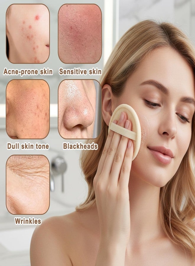 Exircy 4 Pack Natural Loofah Face Scrubber, Face Exfoliating Loofah Scrubber Exfoliator Pads Organic Luffa Facial Pad for Women Men Bath Shower Faces - Image 4