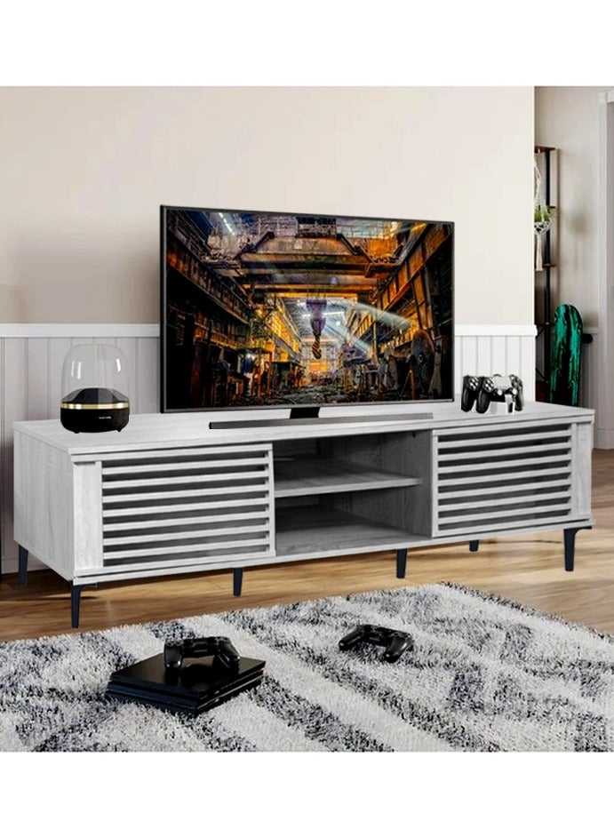 Living Wooden Plasma TV Table With Shelf 160x40x48 CM - Image 4