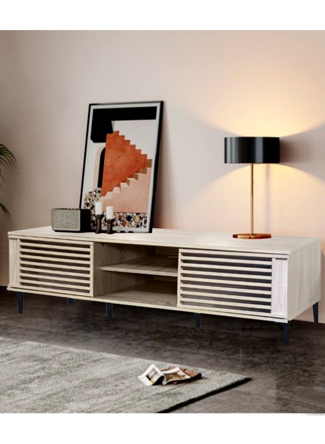 Living Wooden Plasma TV Table With Shelf 160x40x48 CM - Image 5