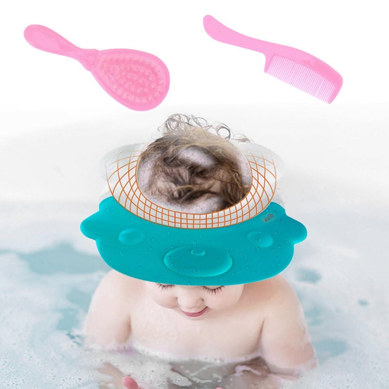 HEALLILY Baby Comb and Brush Set for Newborns and Toddlers Anti-Static Pink Hair Washing Comb with Rounded Teeth Gentle Scalp Massage and Hair Grooming Tool 4.7 X 1.8 X 1 Inches - Image 3