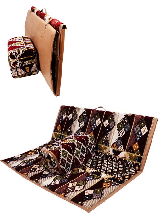 كادي ون جلسة أرضية للتخييم و الرحلات مع مسند ظهر قابل للطي  و التعديل 120x5x45سم - Image 1