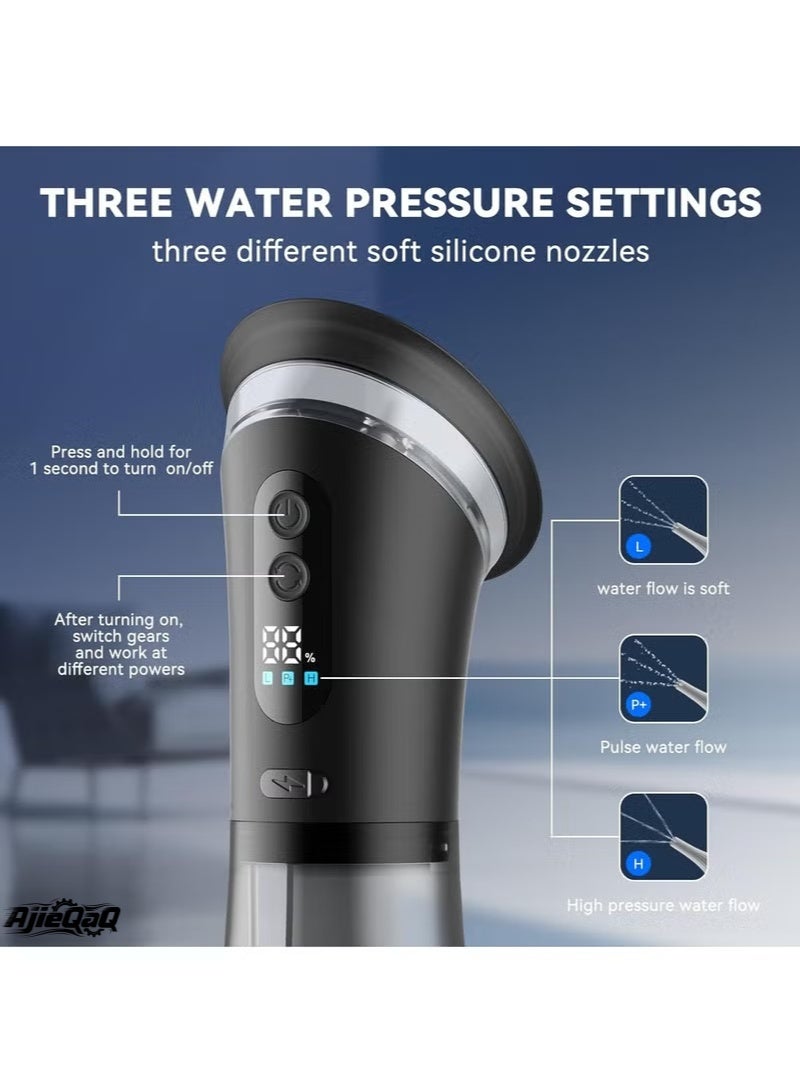 AjieQaQ Ear Wax Removal, Electric Ear Cleaner with LED Display, Ear Cleaning Kit with Wastewater Recovery System, 3 Pressure Modes, 12 Tips, Effective & Safe Ear Wax Cleaner Irrigation Flushing System - Image 4