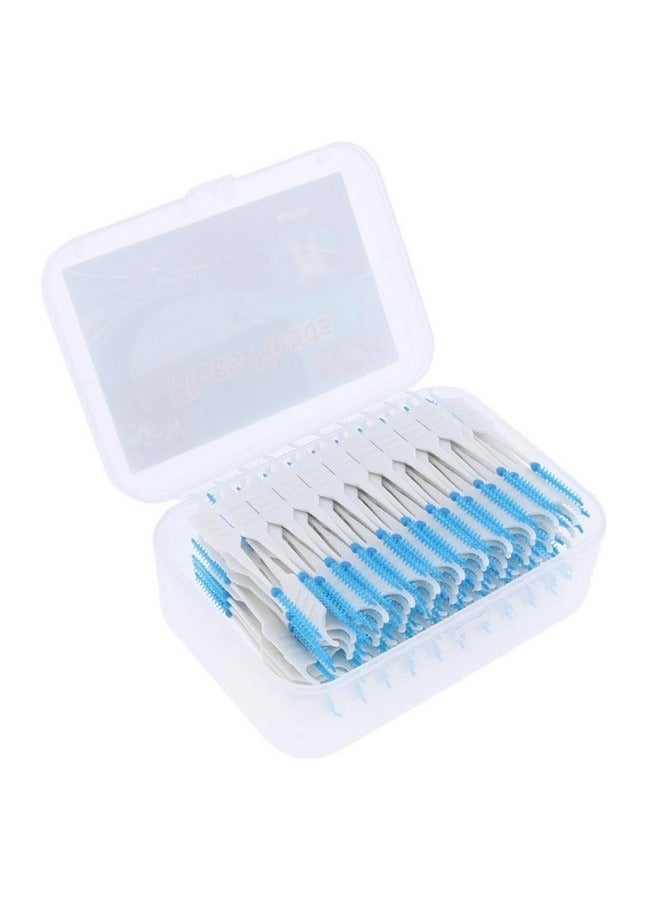 Beauenty 200Pcs Toothpick Dental Floss with Storage Box, Teeth Cleaning, Dental Flossers No-Shred & No-Break Use, Smooth and Thin Floss for Clean Teeth and Gums - Image 1