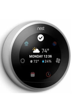 Google Nest 3rd Generation learning programmable Thermostat Polished Steel T3019US  - Image 2