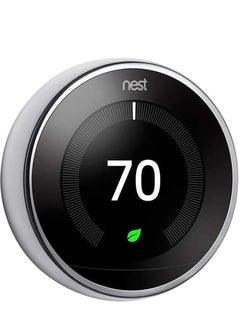 Google Nest 3rd Generation learning programmable Thermostat Polished Steel T3019US  - Image 1