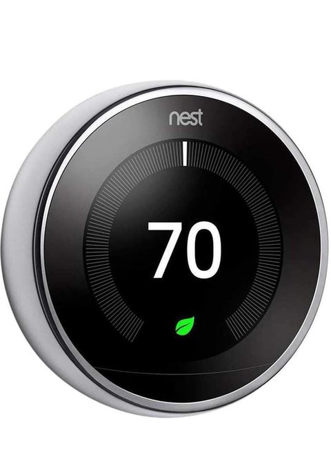 Nest 3rd Generation learning programmable Thermostat Polished Steel T3019US