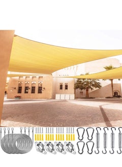 Rectangle Sun Shade Sails UV Protection with Installation Hardware Kit 3 *5M