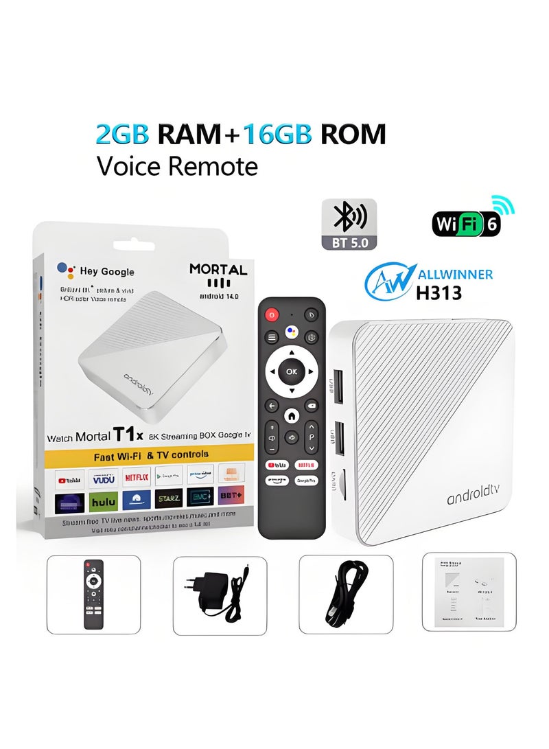 Android14 Streaming TV Box Wifi6 1000M Smart 8K 4K Home theater AllwinnerH313 Quad Core Netflix Bluetooth Chromecast - Image 1