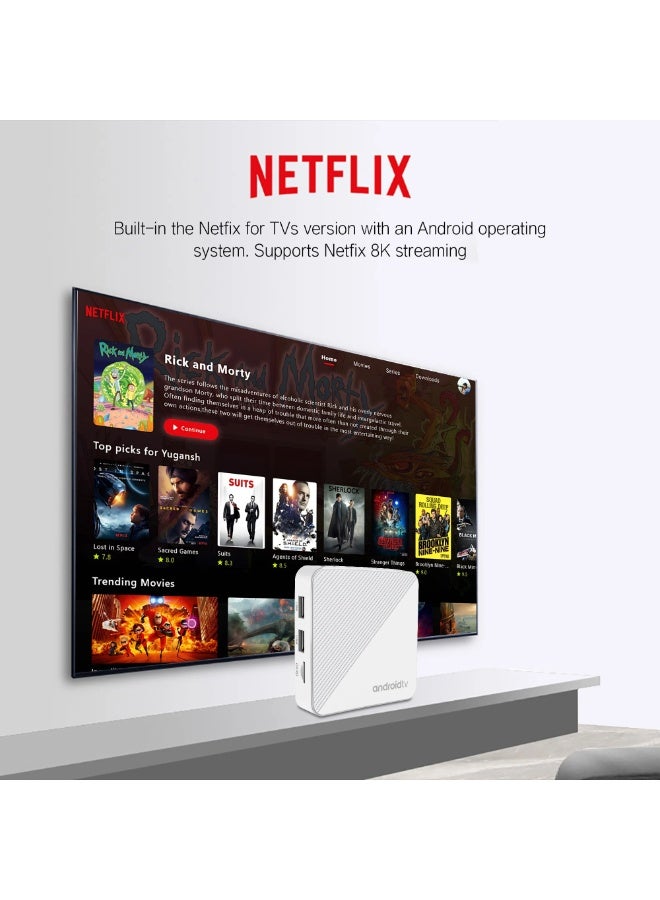 Android14 Streaming TV Box Wifi6 1000M Smart 8K 4K Home theater AllwinnerH313 Quad Core Netflix Bluetooth Chromecast - Image 4