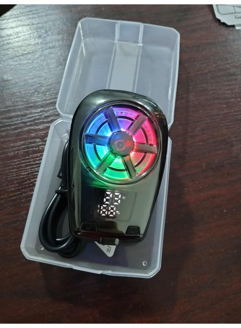 X110A Mobile Phone Cooler with 2500mAh Battery, 3 Speed ​​Semiconductor Cooling Fan, Dual Clip , Dual Cooling , for Live Streaming and Gaming , RGB Lighting , Internal Battery - Image 5