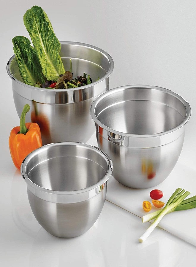 appeasy Stainless Steel Serving and Mixing Bowl Set of 3 Pcs Without Lid (500ml/1000ml/2000ml). - Image 1