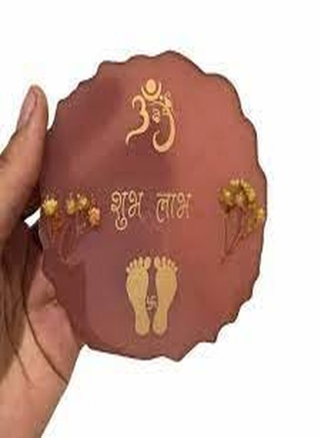 IRIKA Pack of 2 – Golden Embossed Resin Insert Sheets | 28 Ganesh Ji Designs + Om, Swastik, Shubh Labh, Footprints | A5 Size Foil Stickers for Resin Art, Diwali Décor, Pooja Trays, and Gifting - Image 5