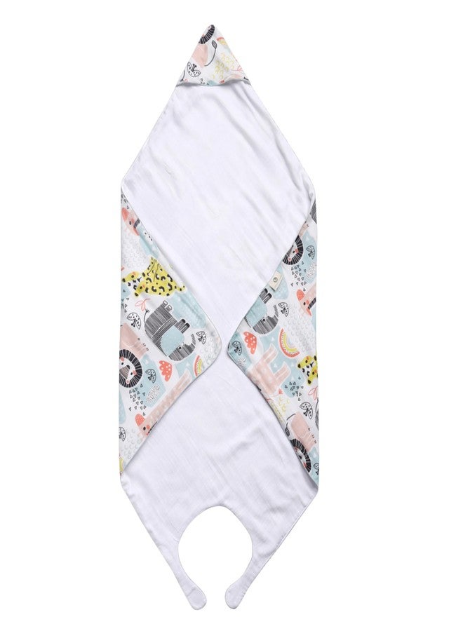 Cocoon Care Bamboo Muslin Cotton Premium 3-in-1 Baby Towel Wrap | Swaddle Wrap & Nursing Cover |3-Layer Ultra-Soft & Breathable Muslin | 35 x 35 Inch |Jungle - Image 1