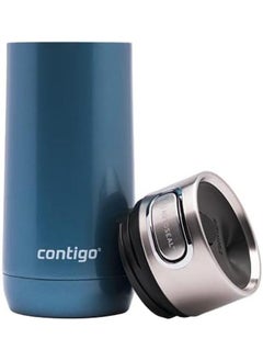 كونتيجو كوب حراري Luxe Autoseal 360 مل من الفولاذ المقاوم للصدأ معزول كوب مفرغ للمشروبات الباردة أو الساخنة BPA مجاني مانع للتسرب بهلوان زهرة الذرة  - Image 3
