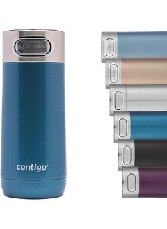 كونتيجو كوب حراري Luxe Autoseal 360 مل من الفولاذ المقاوم للصدأ معزول كوب مفرغ للمشروبات الباردة أو الساخنة BPA مجاني مانع للتسرب بهلوان زهرة الذرة  - Image 1