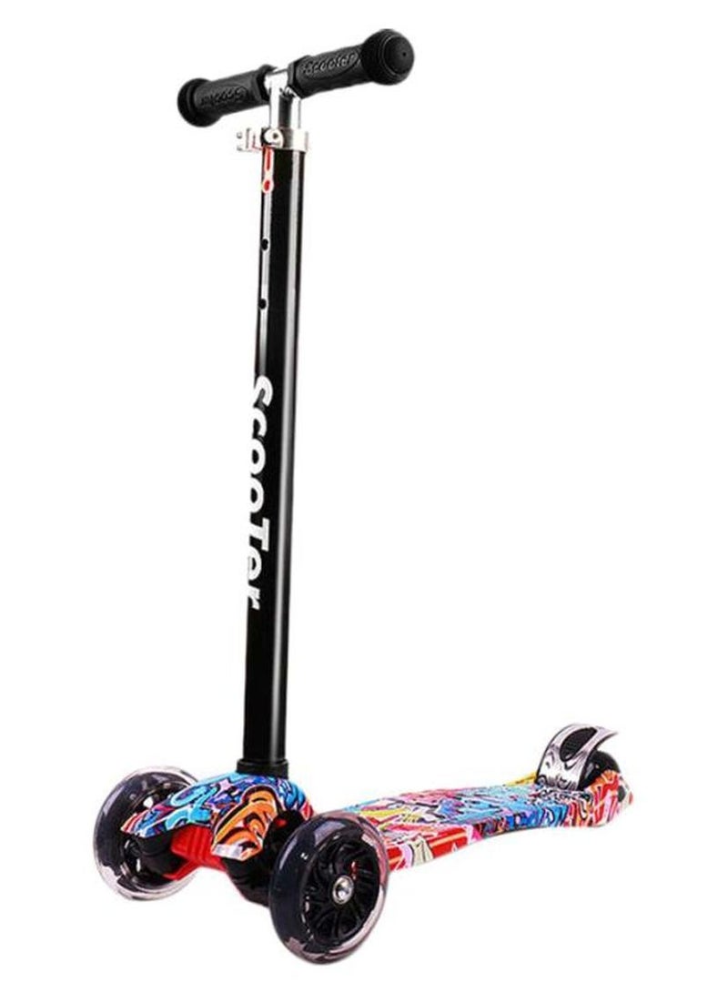 Cool Baby Kids Scooter Foldable Kick with LED Light Up Wheels for Toddlers 56x79x23cm - Image 1