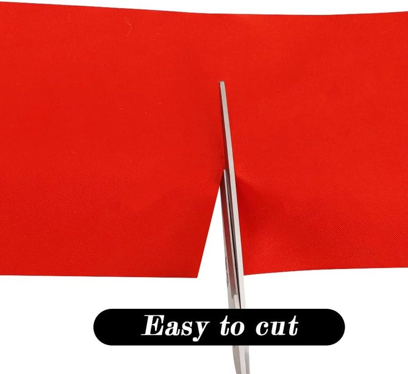TONIFUL 4 Inch x 11 Yards Wide Red Satin Ribbon Solid Fabric Large Ribbon for Cutting Ceremony Kit Grand Opening Chair Sash Table Hair Car Bows Sewing Craft Gift Wrapping Wedding Party Decoration - Image 3