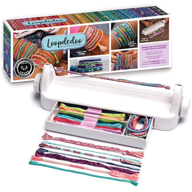 Loopdedoo DIY Friendship Bracelet Maker Kit for Kids - Make Bracelets in Minutes for Birthdays and Friendship Gifts - Award Winning Crafts Kit for Kids, Easy-to-Use, Loop Your Own Style, Aged 8+ - Image 1