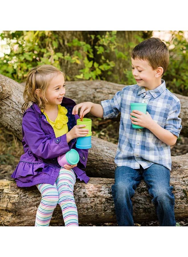 Re-Play Recycled Plastic Snack Stack With Travel Lid - Lime Green - Image 4