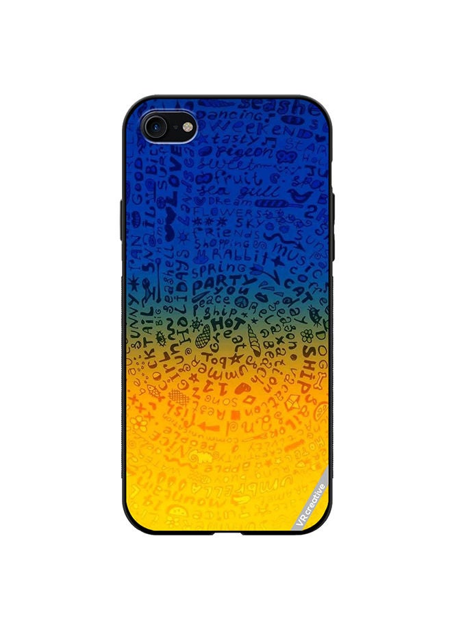 VR CREATIVE Protective Case Cover For Apple iPhone SE (2022) Words Mixture Design Multicolour - Image 1