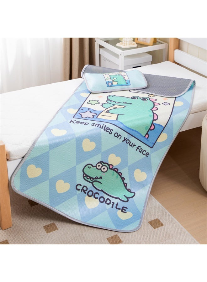 دوكو فراش سرير الطفل، فراش سرير الحرير الجليد، شركة u0026 التنفس للمولدين الجدد إلى الطفل الصغير، مقاوم للماء u0026 فرش النوم مع وسادة - Image 2