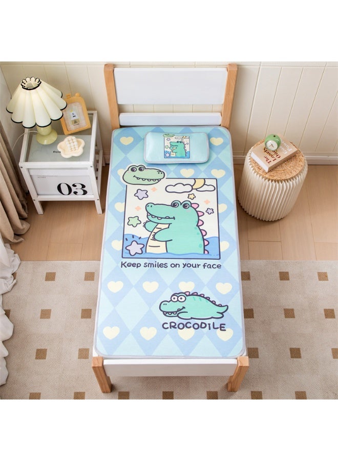 دوكو فراش سرير الطفل، فراش سرير الحرير الجليد، شركة u0026 التنفس للمولدين الجدد إلى الطفل الصغير، مقاوم للماء u0026 فرش النوم مع وسادة - Image 1